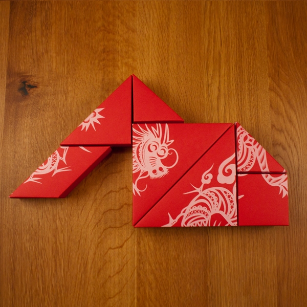 春節(jié)禮品盒包裝設(shè)計(jì)，新年七巧板的妙用